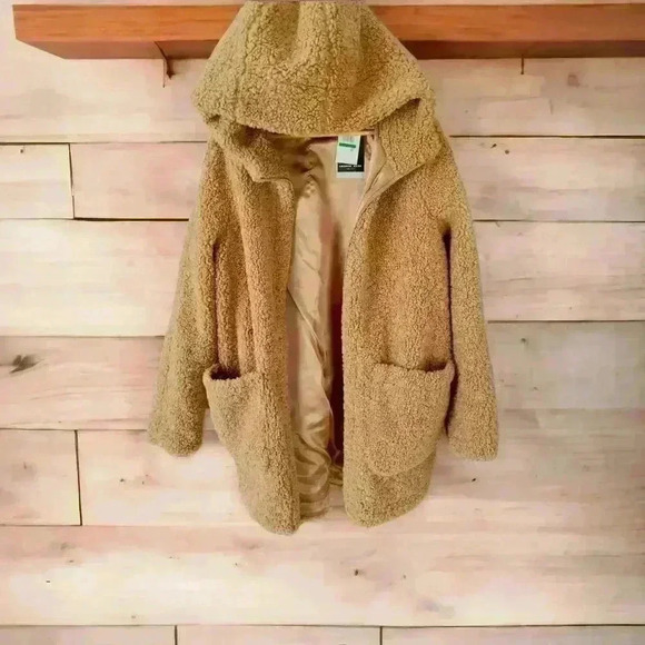Marc New York Teddy Faux Sherpa Parka L - Picture 3 of 4